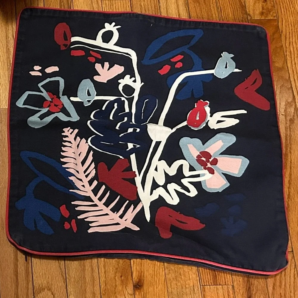 IKEA MÄLARBORSTE abstract floral throw pillow cover